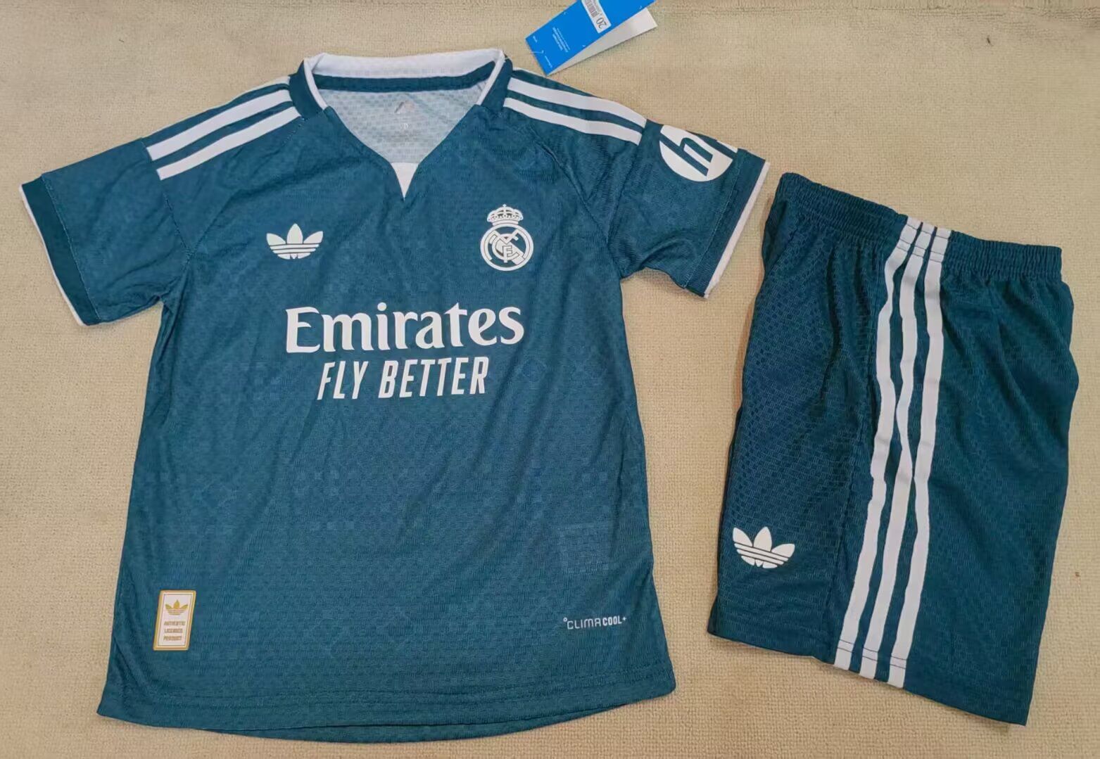 Kids-Real Madrid 26/27 Away Green Soccer Jersey(Player)